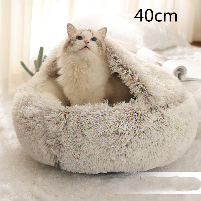 Pet Winter Bed Round Plush Warm