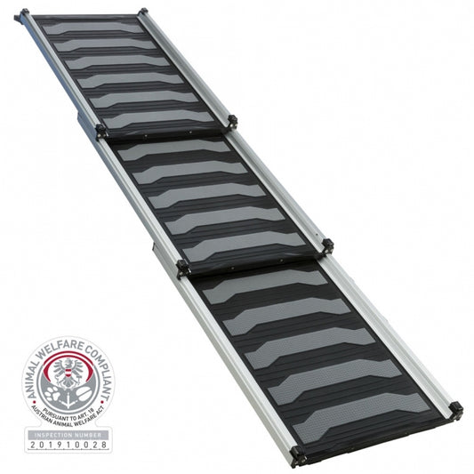 Trixie 3-section telescopic ramp, aluminum/TPR