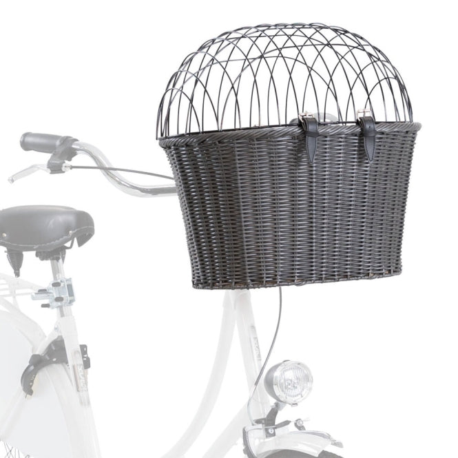 Trixie front bicycle basket made of polyrattan