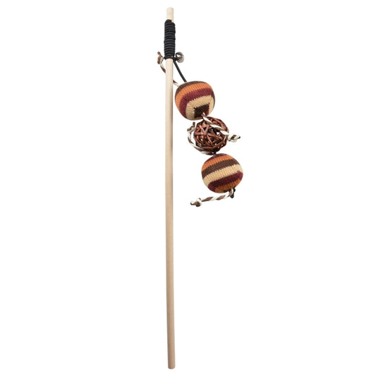 Duvoplus Cat Toy Spielangel Catchy knitted Bälle - braun