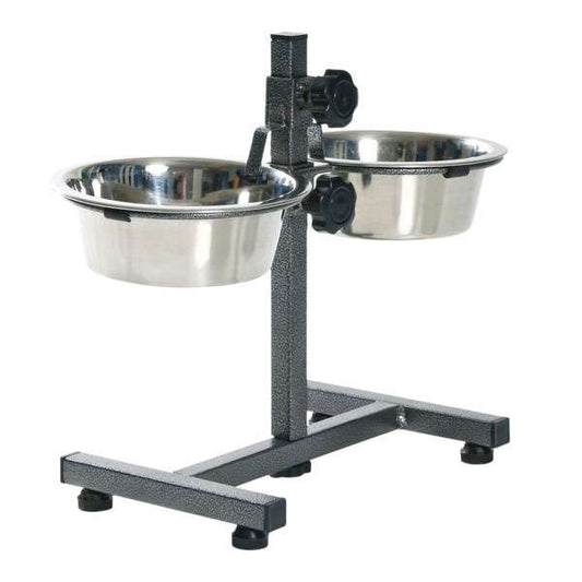 Trixie dog bar with stainless steel bowls - 2 x 2.8 l