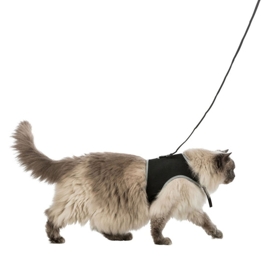 Trixie Soft Harness with Leash XL - Black