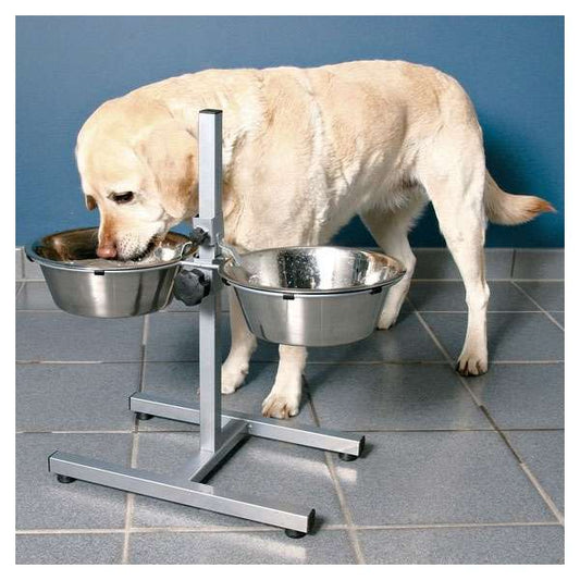 Trixie dog bar with stainless steel bowls - 2 x 2.8 l