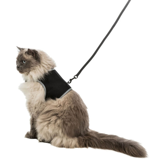 Trixie Soft Harness with Leash XL - Black