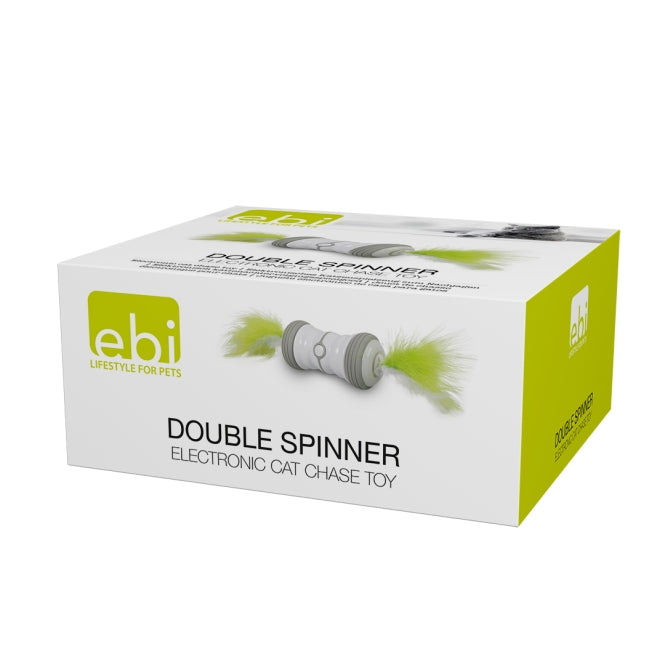 EBI Cat Toy Double Spinner - white/green