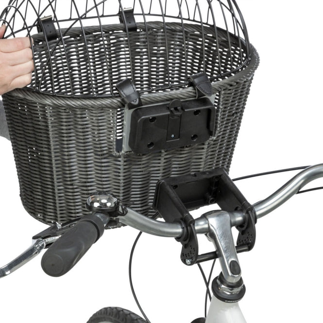 Trixie front bicycle basket made of polyrattan