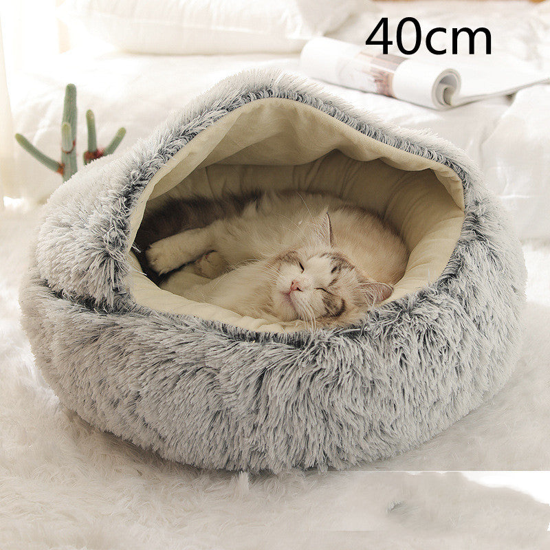 Pet Winter Bed Round Plush Warm
