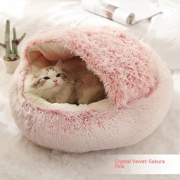 Pet Winter Bed Round Plush Warm